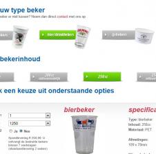 Voor bekerbedrukking.nl ontwikkelde Forresult een systeem waarmee klanten eenvoudig de prijs van bedrukte bekers kunnen berekenen op de site.