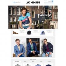 Drie jaar geleden lanceerde herenmodespeciaalzaak Jac Hensen een webwinkel. Die liep best goed, maar droeg niet bij aan de zorgvuldig opgebouwde merkuitstraling van het bedrijf. Een website, een blog, een webwinkel en tien fysieke vestigingen in Oost-Nederland: Jac Hensen had het allemaal, maar de cohesie ontbrak. De moderetailer was op zoek naar een uniforme look and feel. Geen losse onderdelen en geen onderscheid tussen online en offline. MediaCT en designbureau Skybox gingen begin 2013 van start met de nieuwe installatie van het Magento-platform om deze wens te realiseren. In september ging de shop live. “Dit is een complete metamorfose die strategisch gezien voor ons van grote waarde is,” zegt Robin Hensen.